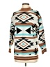 Unbranded 100% Acrylic Print Teal Pullover Sweater Size S - photo 1