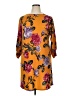 Aime Print Orange Casual Dress Size XL - photo 1