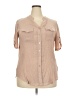 Perceptions Woman Tan Short Sleeve Blouse Size 2X - photo 1