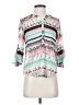About A Girl 100% Polyester Print Pink 3/4 Sleeve Blouse Size XS - photo 1