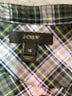 J.Crew 100% Cotton Plaid Green Blue Long Sleeve Blouse Size XS - photo 7