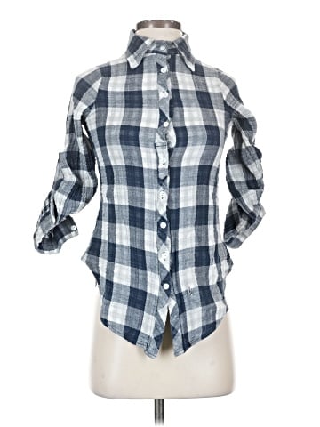 Urban Behavior 3/4 Sleeve Button-Down Shirt (view 1)