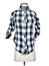 Urban Behavior Checkered-gingham Blue 3/4 Sleeve Button-Down Shirt Size S - photo 1