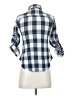 Urban Behavior Checkered-gingham Blue 3/4 Sleeve Button-Down Shirt Size S - photo 2