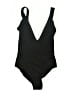 Iris & Ink Solid Black One Piece Swimsuit Size XS - photo 1