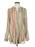 MULTIPLES Stripes Green Long Sleeve Blouse Size S - photo 1