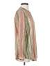 MULTIPLES Stripes Green Long Sleeve Blouse Size S - photo 4