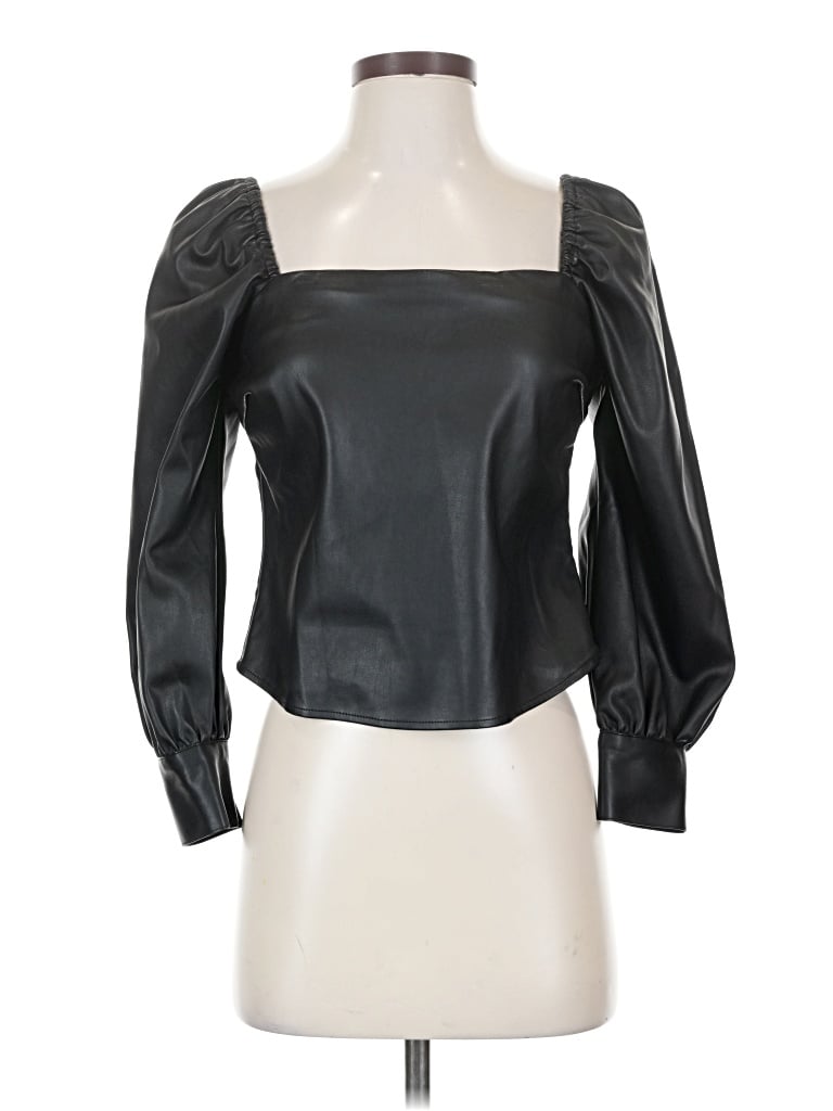 Pre-owned Lucy Paris Long Sleeve Blouse In Black