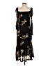 Unbranded 100% Polyester Floral Black Cocktail Dress Size XS (estimated) - photo 2