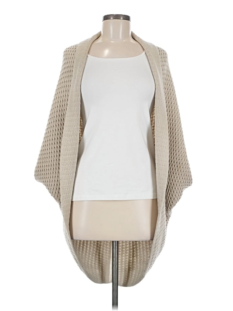 Pre-owned Natori Cardigan Sweater In White