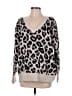 Vince Camuto Animal Print Silver Pullover Sweater Size S - photo 1