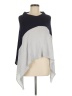 Shihreen Color Block Gray Blue Poncho One size (estimated) - photo 1