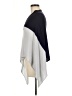 Shihreen Color Block Gray Blue Poncho One size (estimated) - photo 5