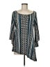Alfani Aztec Or Tribal Print Teal 3/4 Sleeve Blouse Size M - photo 1