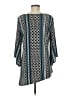 Alfani Aztec Or Tribal Print Teal 3/4 Sleeve Blouse Size M - photo 2