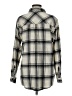 Gap 100% Cotton Plaid Silver Long Sleeve Button-Down Shirt Size M - photo 2