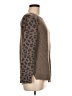 Rebecca Taylor Animal Print Brown Wool Pullover Sweater Size M - photo 4