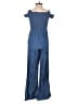 Blue Planet Solid Blue Jumpsuit Size XXS - photo 2