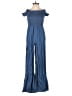 Blue Planet Solid Blue Jumpsuit Size XXS - photo 1