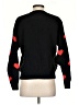 Unbranded 100% Polyester Hearts Black Pullover Sweater Size S - photo 2