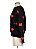 Unbranded 100% Polyester Hearts Black Pullover Sweater Size S - photo 5