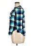 Khakis & Co 100% Rayon Plaid Teal 3/4 Sleeve Button-Down Shirt Size XL - photo 5