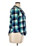 Khakis & Co 100% Rayon Plaid Teal 3/4 Sleeve Button-Down Shirt Size XL - photo 4