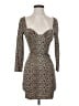 LPA Animal Print Brown Cocktail Dress Size XS - photo 1