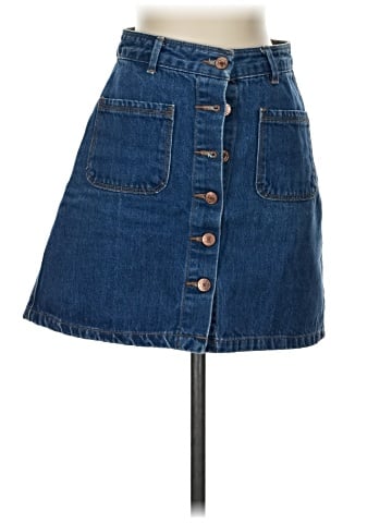 Pull&Bear Denim Skirt (view 1)