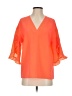 Parker Orange 3/4 Sleeve Blouse Size S - photo 1