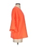 Parker Orange 3/4 Sleeve Blouse Size S - photo 4