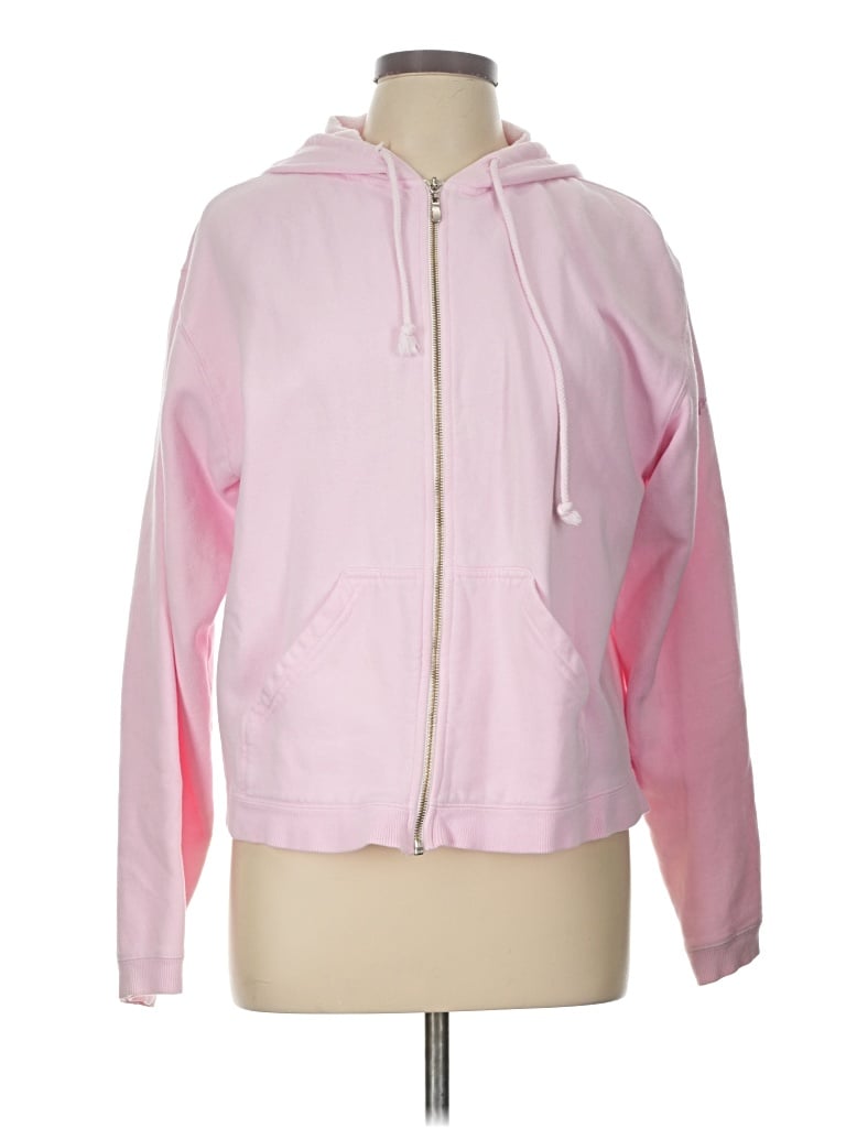 Pre-owned Comfort Colors Zip Up Hoodie In Pink