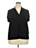 Petite Principle Black Short Sleeve Blouse Size XXL (petite) - photo 1
