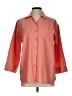 Assorted Brands Color Block Orange 3/4 Sleeve Button-Down Shirt Size L - photo 1