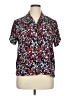 Villager 100% Rayon Floral Red Short Sleeve Blouse Size XL - photo 1