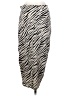 A.L.C. Animal Print Silver Casual Skirt Size 2 - photo 2
