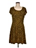 MICHAEL Michael Kors Graphic Brown Casual Dress Size M - photo 1