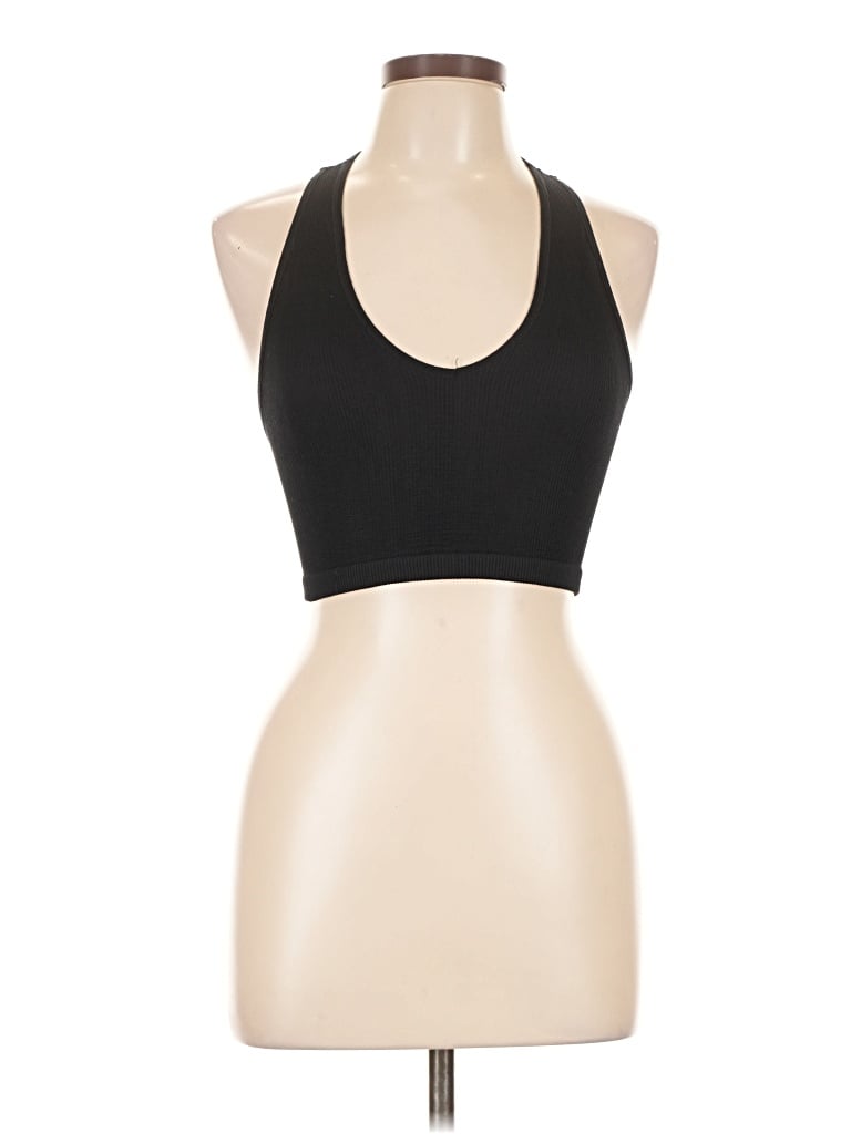 Pre-owned Fp Movement Tank Top Black Halter Neckline Tops