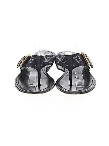 Louis Vuitton Denim Monogram Thong Sandals (view 2)