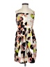 Jessica Simpson 100% Polyester Print Ivory Cocktail Dress Size 4 - photo 1