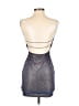 Glare 100% Polyester Metallic Silver Blue Cocktail Dress Size S - photo 2