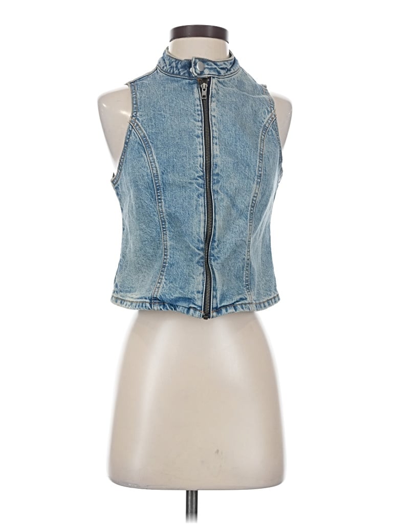 Pre-owned Wild Fable Denim Vest In Blue