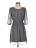 Sweet Storm 100% Polyester Polka Dots Gray Casual Dress Size S - photo 1
