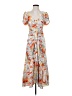 Cinq à Sept 100% Polyester Floral Orange Casual Dress Size 0 - photo 1