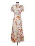 Cinq à Sept 100% Polyester Floral Orange Casual Dress Size 0 - photo 2