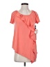 Dori 100% Polyester Orange Short Sleeve Blouse Size XS - photo 1