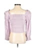 Divided by H&M 100% Polyester Purple 3/4 Sleeve Blouse Size XXS - photo 2