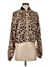 Forever 21 100% Polyester Animal Print Gold Jacket Size S - photo 1