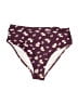 Unbranded Floral Burgundy Swimsuit Bottoms Size M (estimated) - photo 1