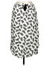 H&M 100% Viscose Print Silver Casual Skirt Size 2 - photo 1